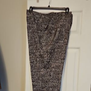 NIC+ZOE Black and White and Brown Slacks